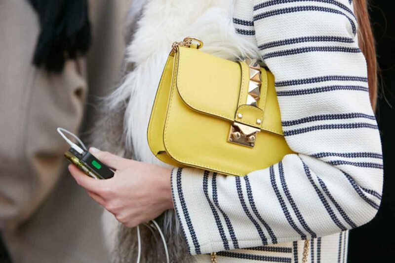 Yellow accessories illuminate winter looks