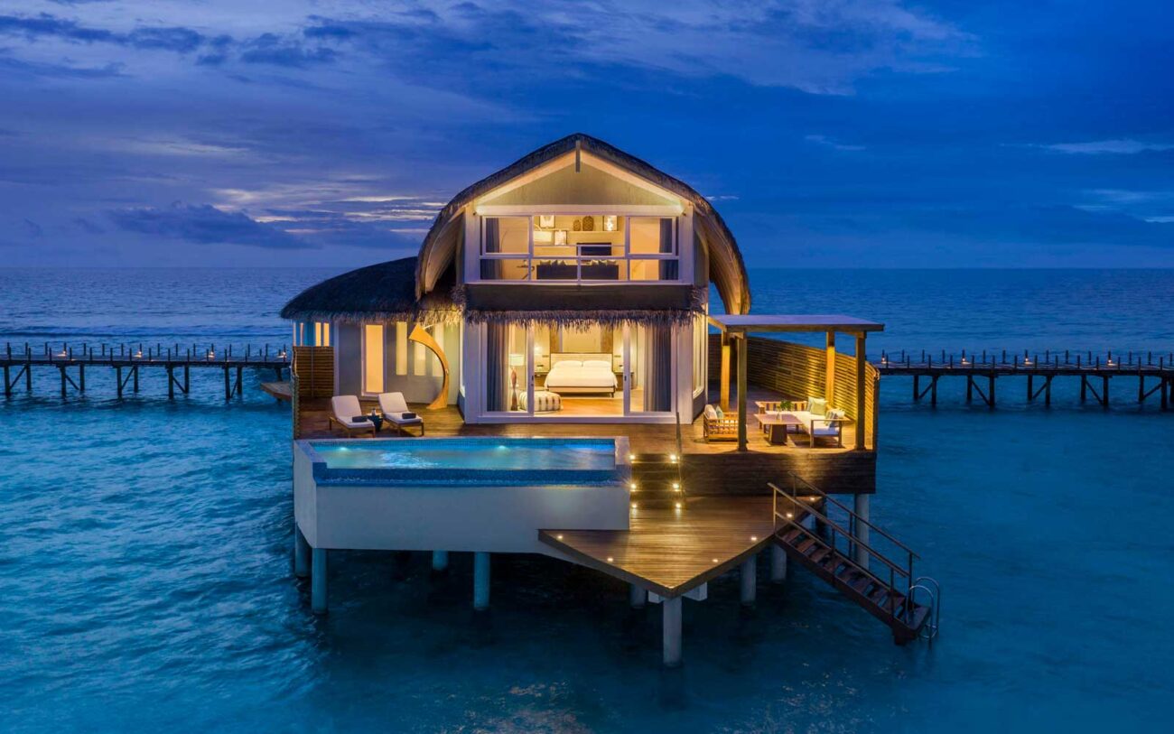 O novo resort mais luxuoso das maldivas tem um restaurante com copa de árvores
