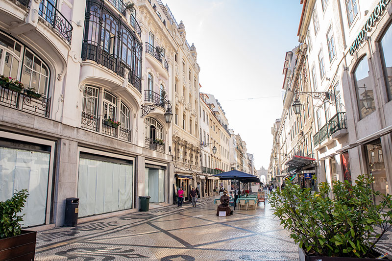 Rua augusta, o eixo central da baixa lisboeta