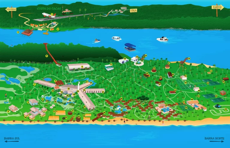 Transamérica ilha de comandatuba, mapa do resort